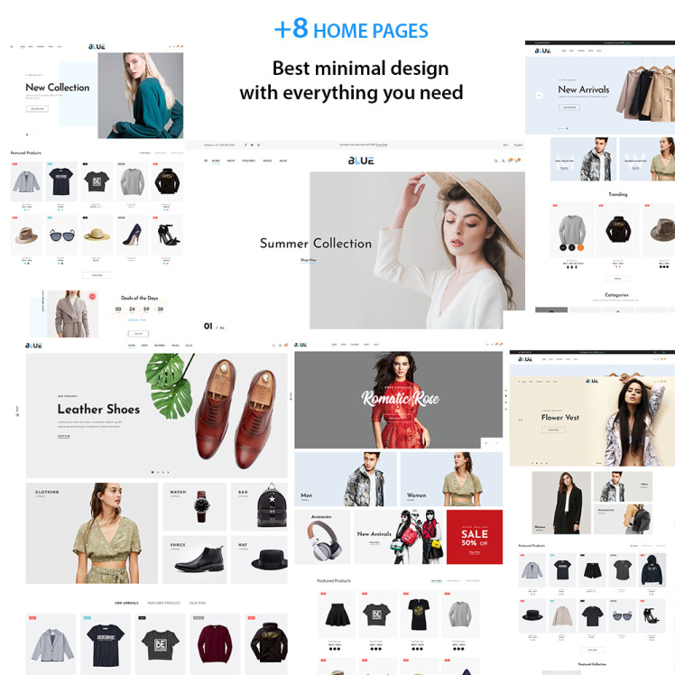 Blue Fashion Store Shopify Theme