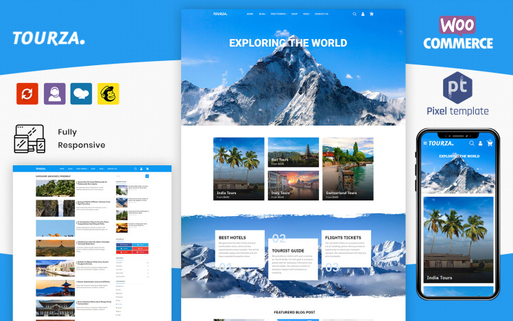 Tourza Tour amp Travel Agency Template WordPress Theme