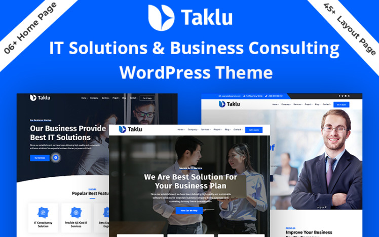 Taklu Technology Business Service WordPress Theme