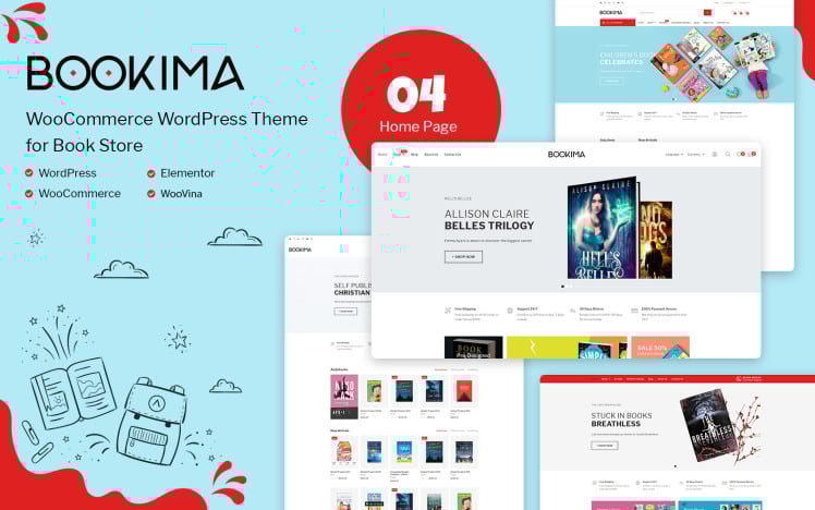 Bookima Theme for Book Store WooCommerce Theme