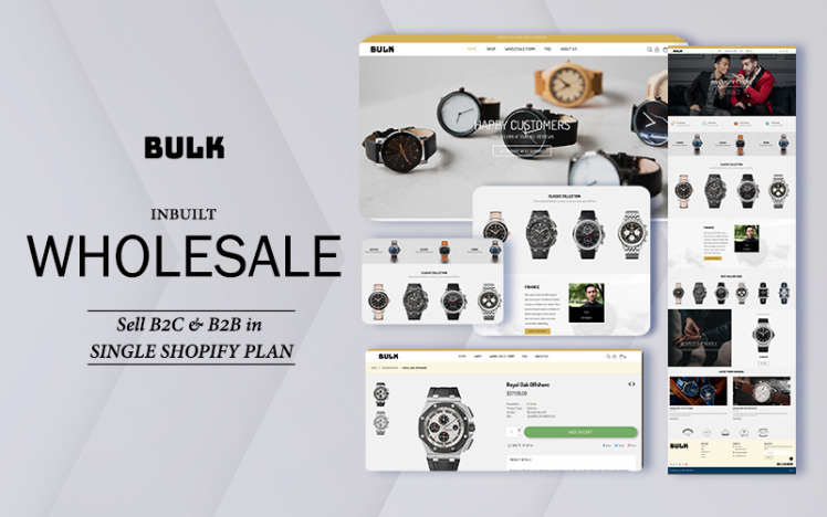 Bulk Wholesale Sell B B and B C Shopify Theme #143001