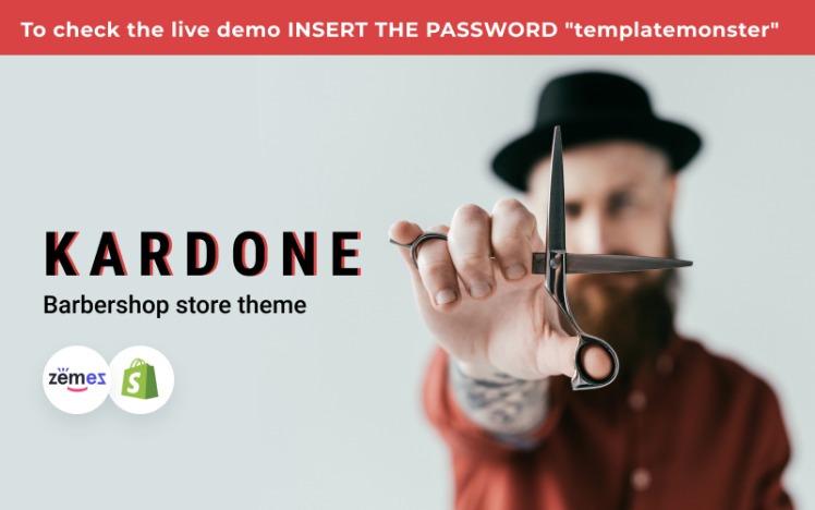 Kardone Barbershop eCommerce Template Shopify Theme #152280