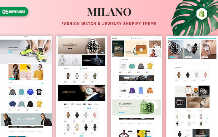 Milano Fashion Accessories Shopify Theme #156701