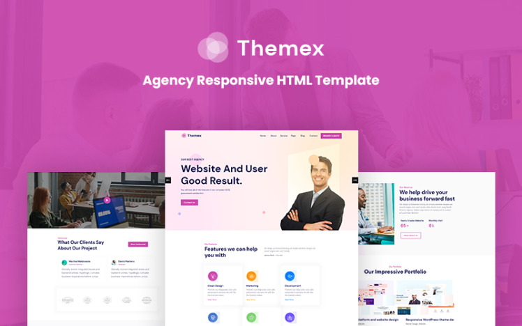 Themex - Agency HTML5 Responsive Website Template #162928