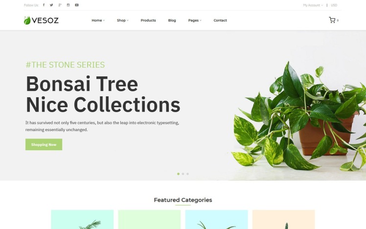 Vesoz Plants And Nursery Shopify Theme #165536