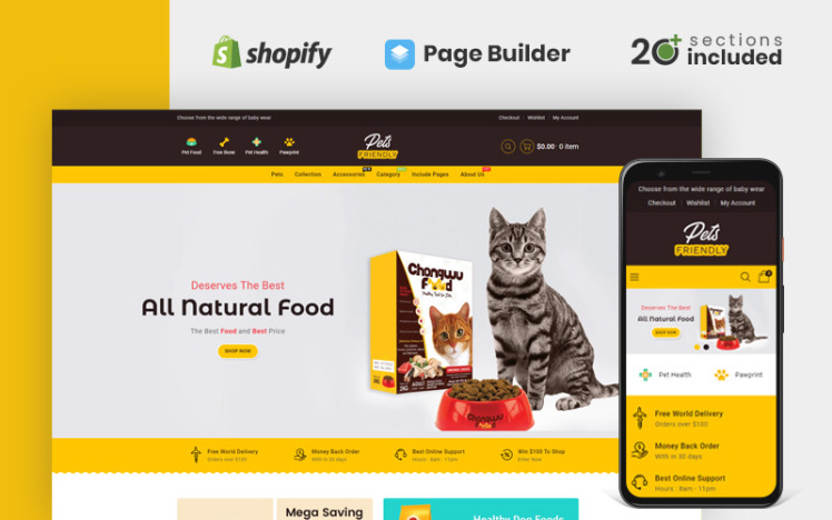 Pets Friendly Store Shopify Theme #170489