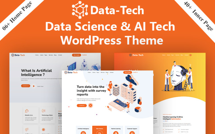 DataTech Data Science AI Tech And IOT WordPress Theme