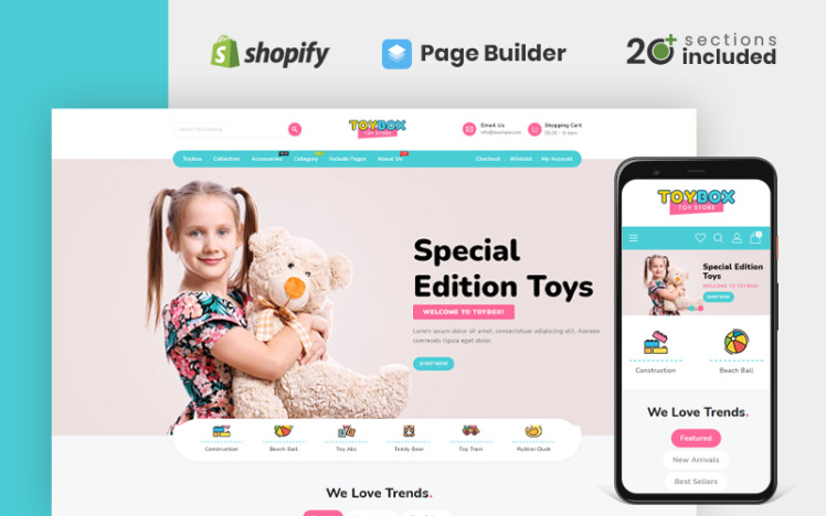 Toybox Clothing Toys Store Shopify OS Theme #172660
