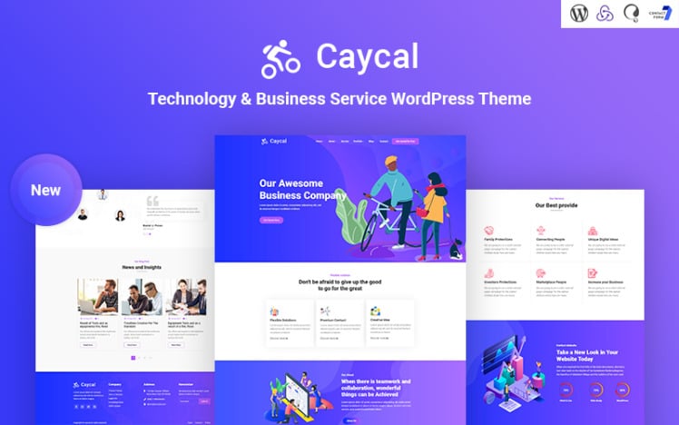 Caycal Startup Technology Business Service WordPress Theme