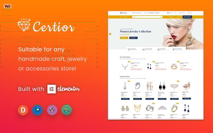 Certior Jewelry Store Elementor WooCommerce Theme