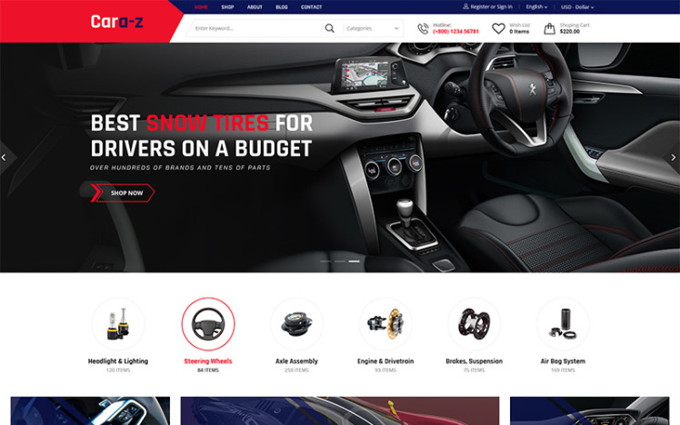 Carz WooCommerce Template