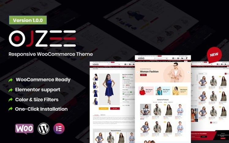 Ojzee Responsive eCommerce WordPress Theme for WooCommerce