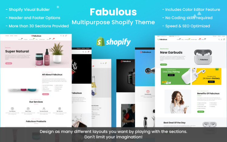 Fabulous Multipurpose Shopify Theme #178669