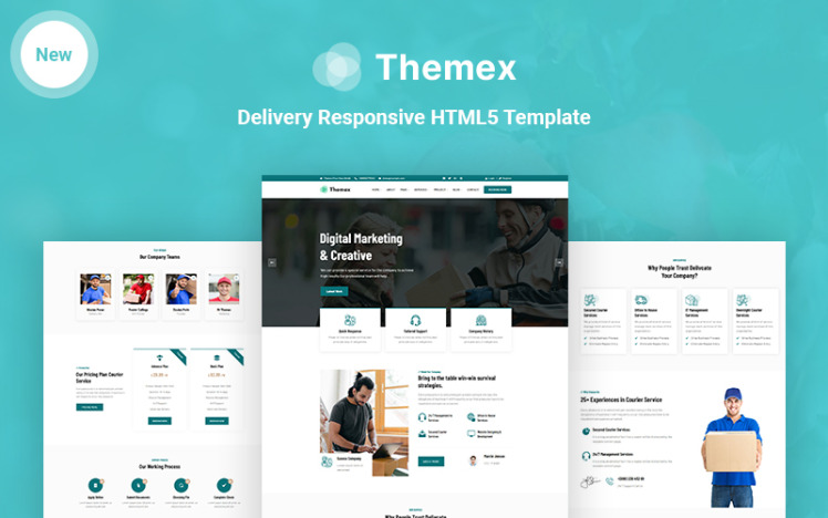 Themex - Delivery Responsive HTML5 Website Template #178657