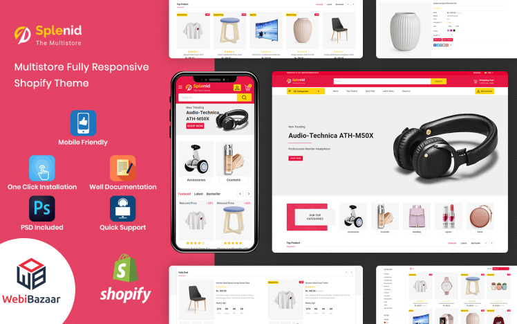 Splenid Multipurpose Responsive Shopify Template #179000
