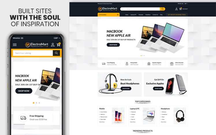 Electromart The Electronics Gadgets Premium Shopify Theme #179401