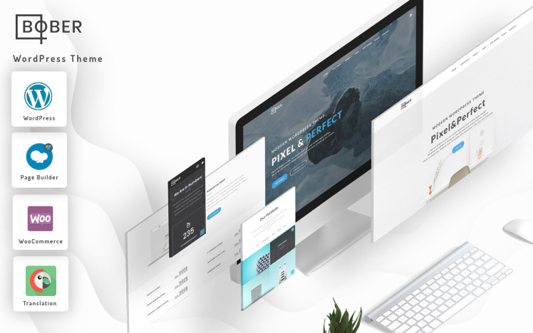 Bober Creative Responsive Minimalistic CorporateampPortfolioampAgency WordPress Theme