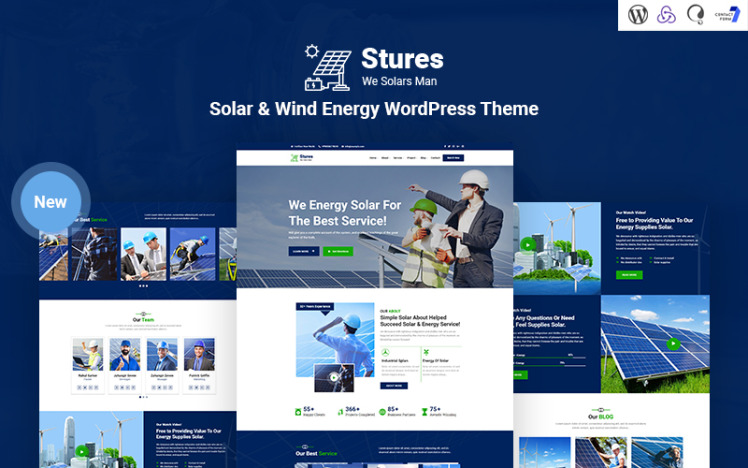 Stures Solar and Wind Energy Responsive WordPress Theme