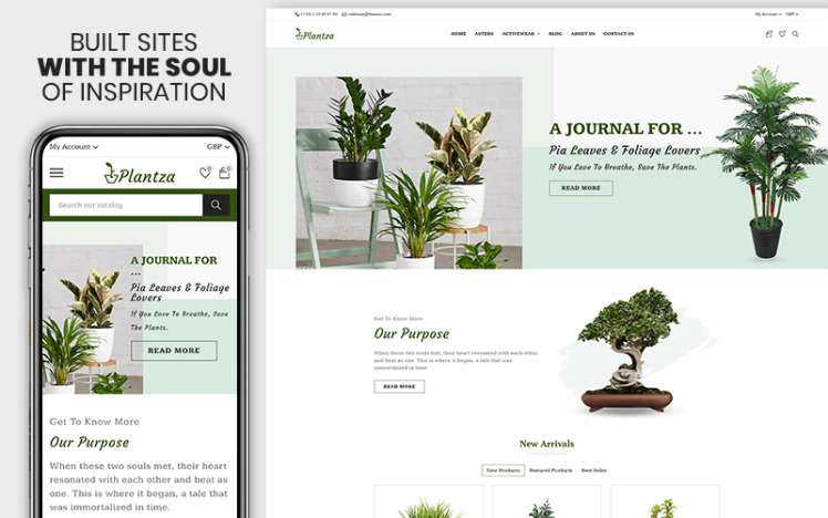 Plantza The Plant amp Organic Foods Premium Shopify Theme