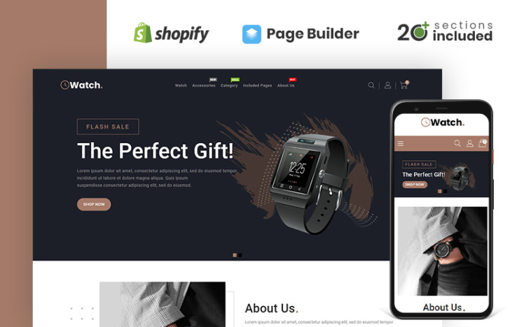Watch Accessories Store Shopify Theme #183386