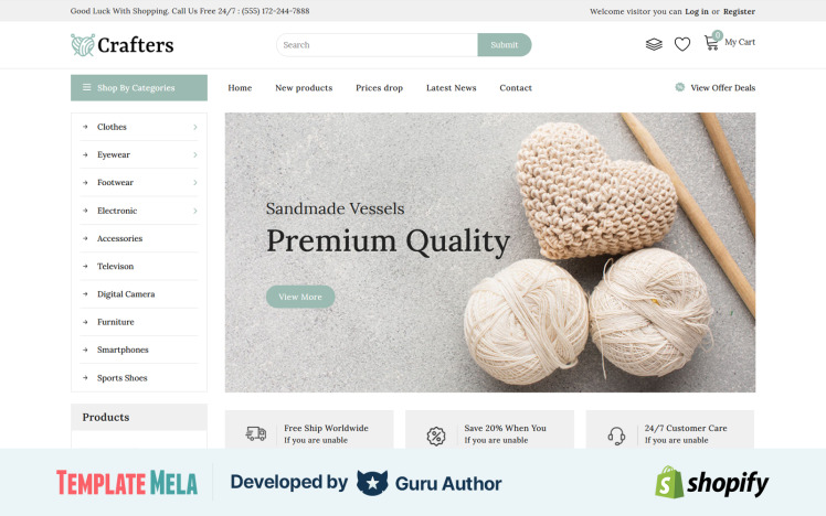Crafter Art and Furniture Shopify Theme #183844