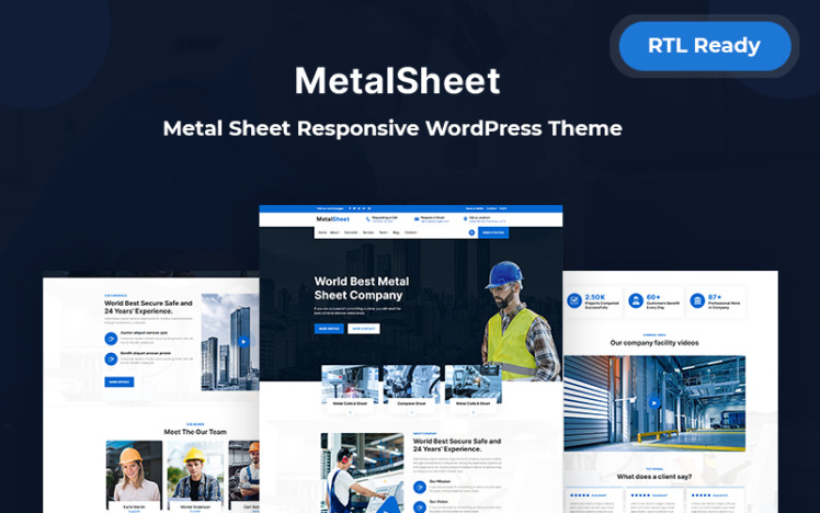 Metalsheet Metal Sheet Responsive WordPress Theme