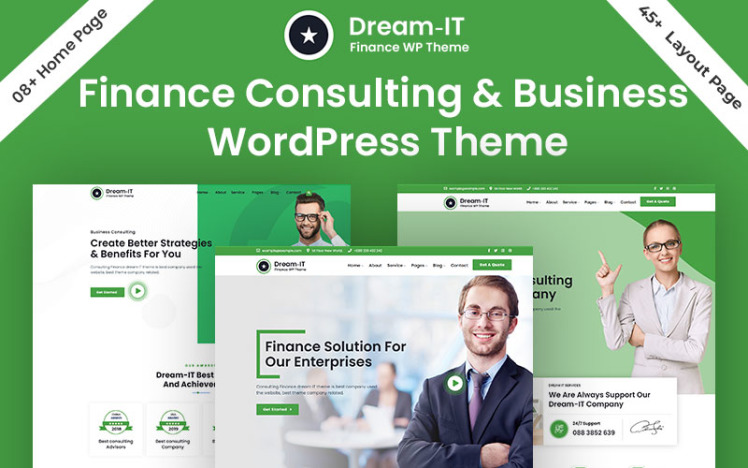 DreamIT Business Finance Multi Purpose WordPress Theme