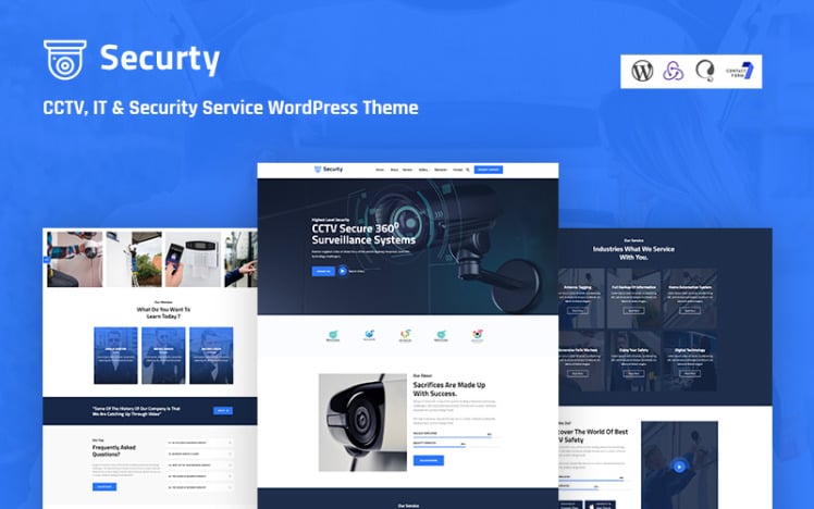 Securty CCTV IT and Security Service Responsive WordPress Theme