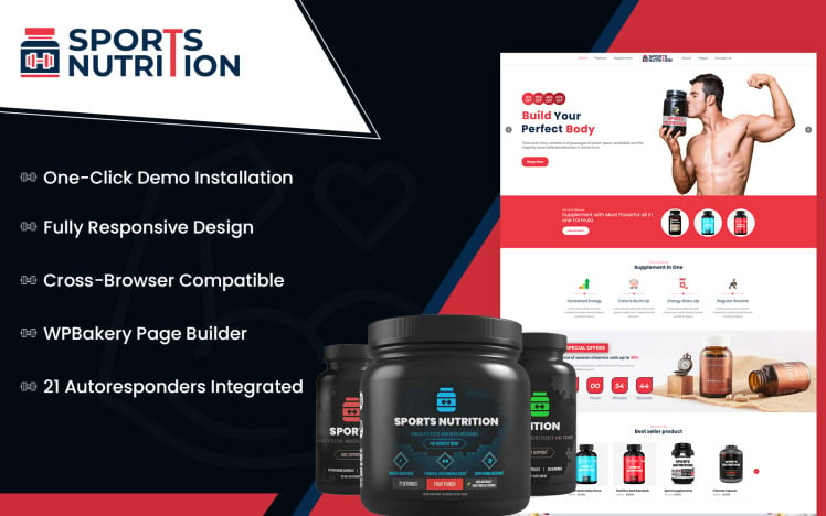 Sports Nutrition Store WooCommerce Theme