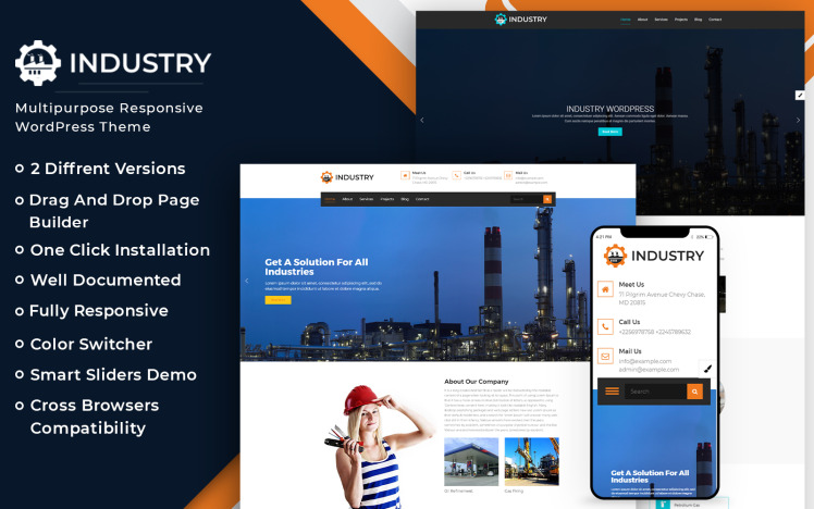Industry Business WordPress theme #189302