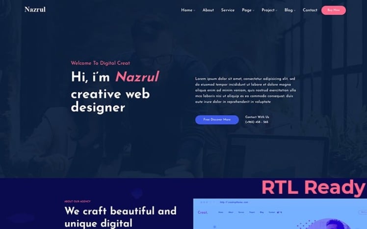 Nazrul Personal Responsive WordPress Theme