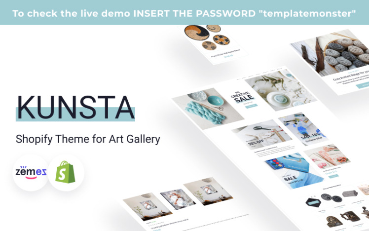 Kunsta Shopify Theme for Art Gallery #189495