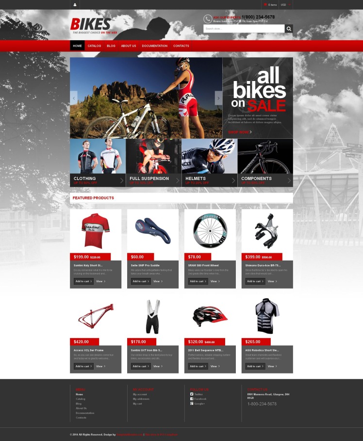 Free BMX Responsive Shopify Theme #190220