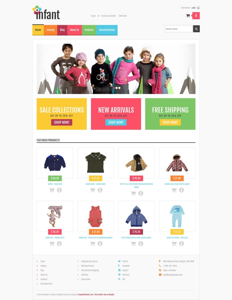 Free Newborn Responsive Shopify Theme #190215