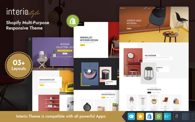Interio Furniture Interior Multipurpose Shopify Responsive Theme #194186