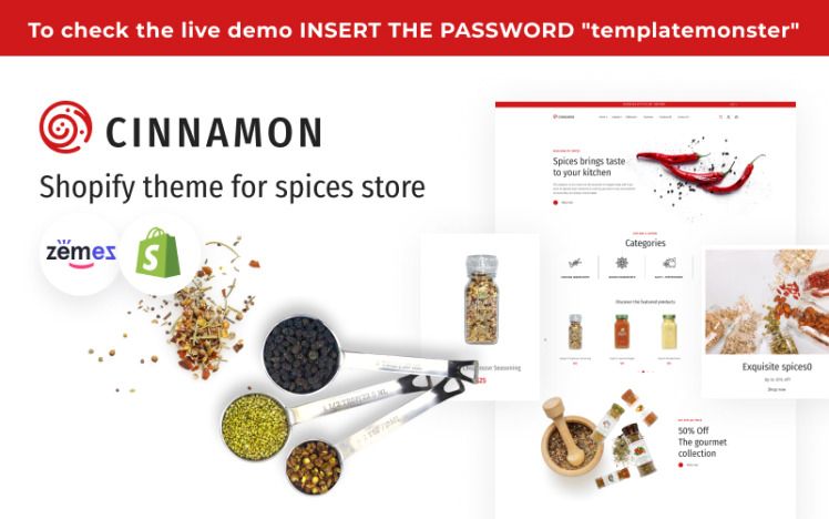 Cinnamon Shopify Theme for Spices and Herbs