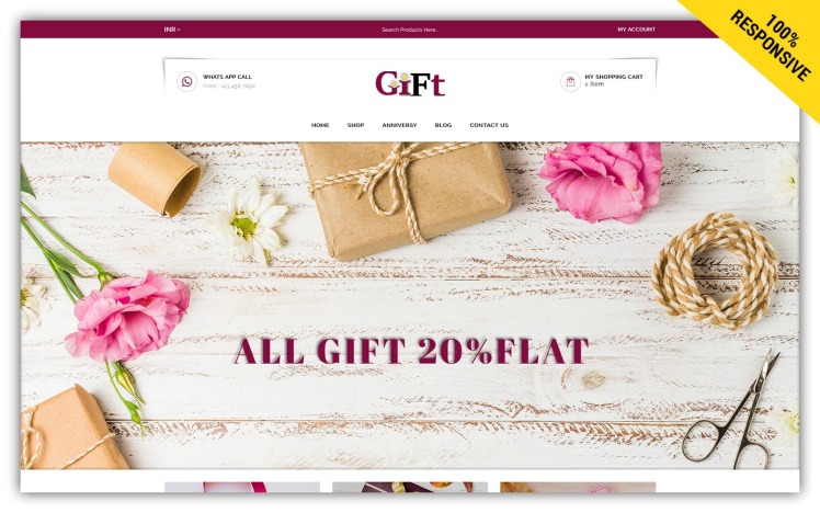 Gift Store Shopify Template #195955