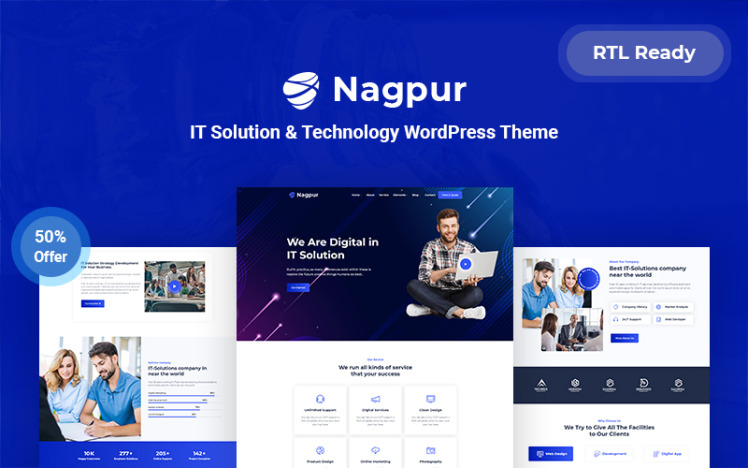 Nagpur IT Solution & Technology Responsive WordPress Theme #198006