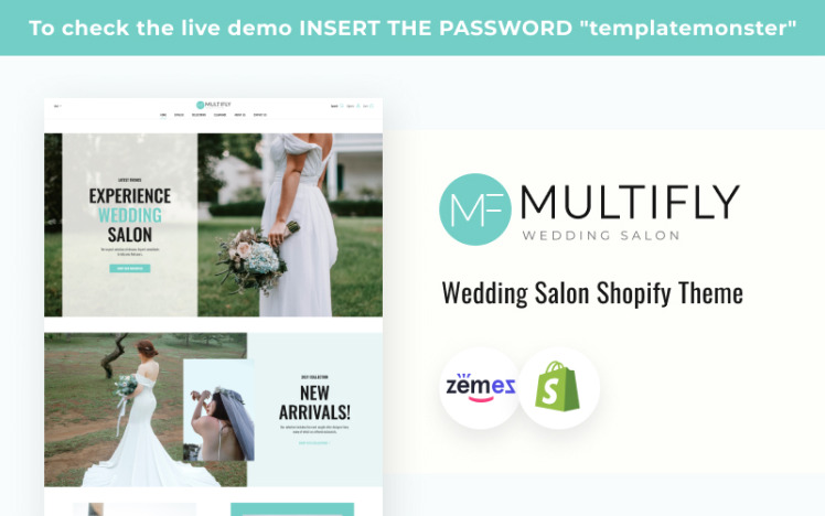 Multifly Wedding Salon Shopify Theme #201171