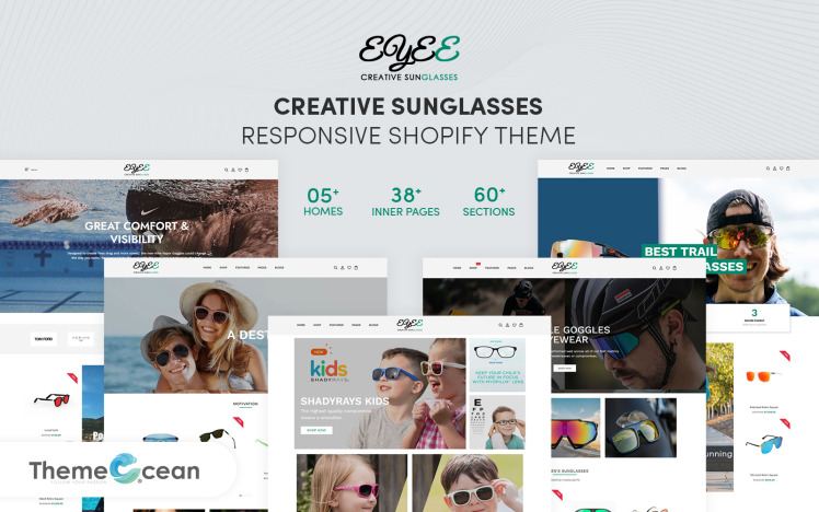 EYEE Creative Sunglasses Responsive Shopify Theme #202471