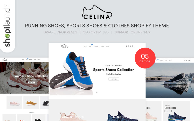 Celina Running Shoes Sports Clothes Shopify Theme #207364
