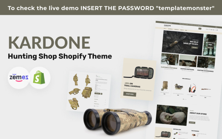 Kardone Hunting and Outdoor Shopify Theme #207540