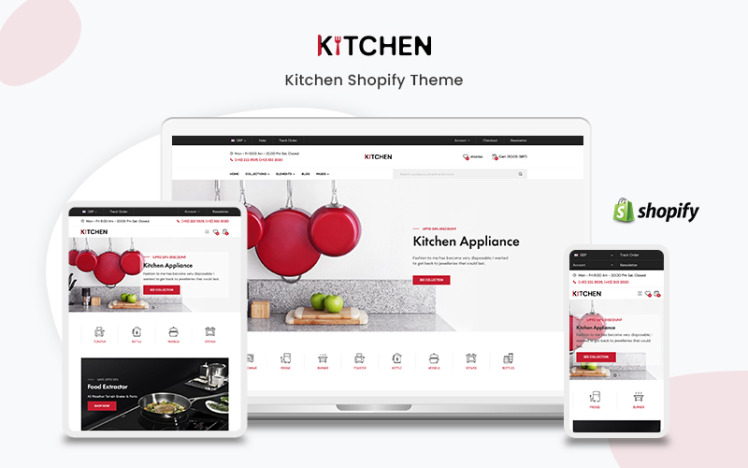 Kitchen The Kitchen Appliance Premium Shopify Theme #207556