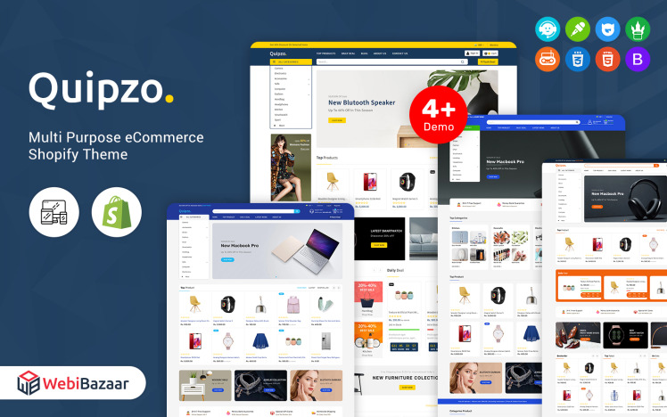 Quipzo Modern MultiPurpose Shopify Theme #208661