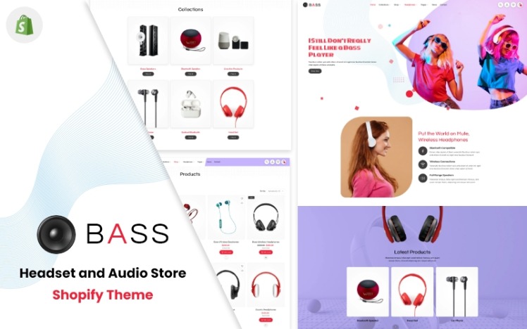 BASS Headset and Audio Store Shopify Theme #209563