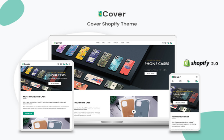 Cover The Phone Cases Accessories Premium Shopify Theme #209566