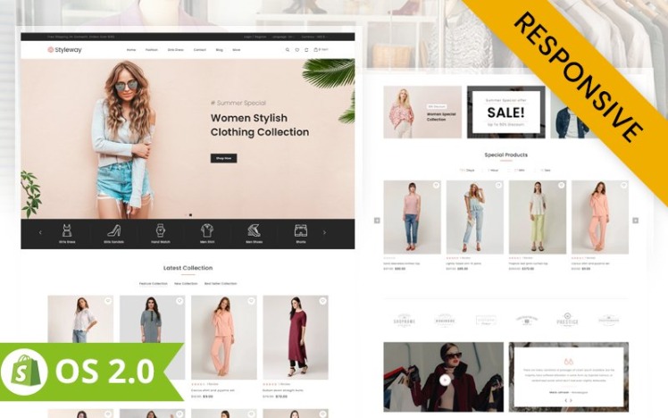 Styleway Online Fashion Store Shopify Responsive Theme #209638
