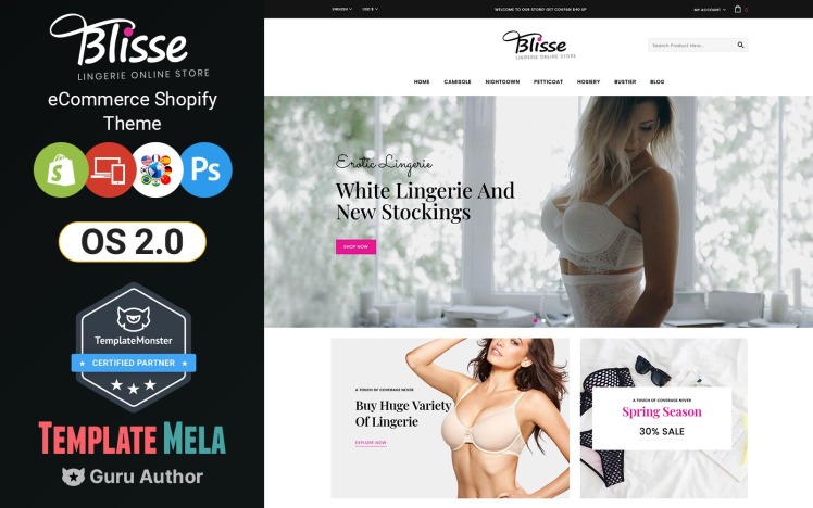 Underwear eCommerce Websites and Templates