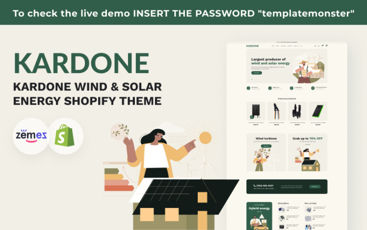 Kardone Wind Solar Energy eCommerce Theme #215453