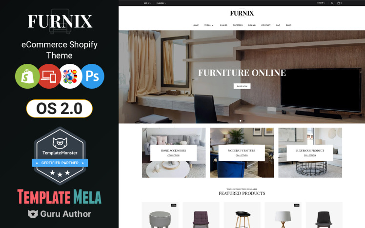 Furnix Furniture and Decor Shopify Theme #216153
